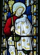 stained glass window in a church in England