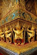 lot of gold in the temple of the emerald buddha