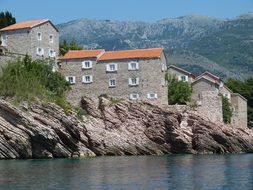 scenic coastal village, montenegro, sveti stefan