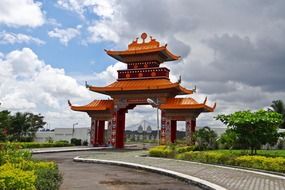 drepung gomang monastery gate