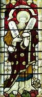 image of the ten commandments on the church window