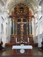 Wedding altar in church