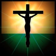 Crucifixion in the rays of the sun