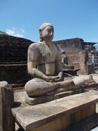ancient ruins of old temple in sri lanka