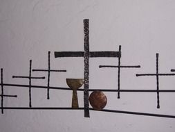 christian symbols, wall hanging