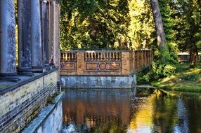 landscape of historic Church of Peace at Sanssouci Park