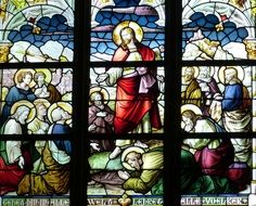new testament story on the church window