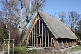 thatched roof church in Ahrenshoop