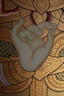 Picture of golden buddha hand