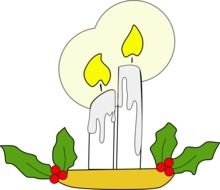 Clipart of holly candles