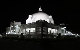 buddha vihar at night