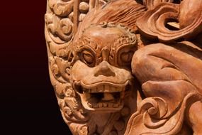 Closeup Photo of wood carved sculpture