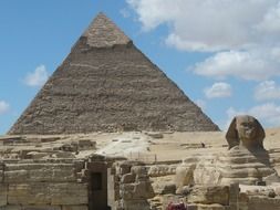 sphinx near the pyramid, egypt, Giza