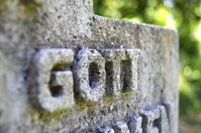 god stone typography