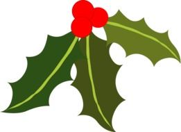 Clipart of holly berries