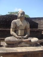 A huge Buddha statue in Sri Lanka