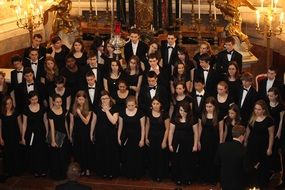 top view of church choir