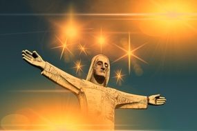 Photo of the high Jesus statue