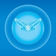 buddha statue in blue circle