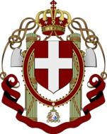 coat of arms of the nobility with a cross and a crown