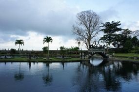 scenic water temple in Bali