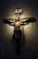 small statue of crucified jesus