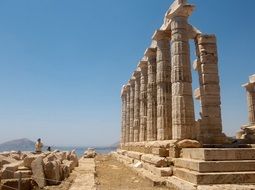 ruins of a castle in Greece