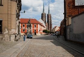 Historically street in Wroclaw