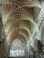 gothic interior of the church