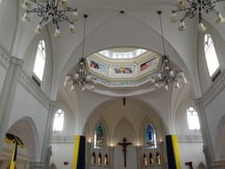 white church interior