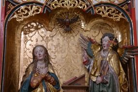 gilded icon in parish church st franziskus