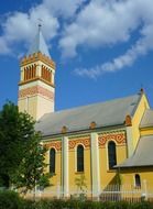 yellow church in Budapest