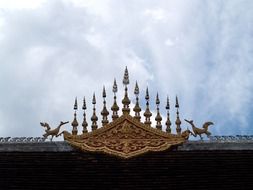 decoration of temple in luang prabang