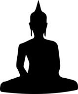 buddha meditation silhouette drawing