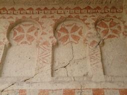 cracks on the wall in the church