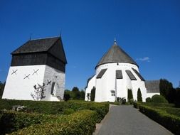 white round church in bornholm