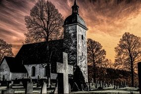 church and cemetery in grodlinge