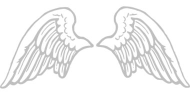 drawing of angel wings