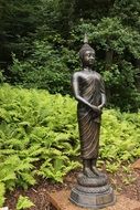 japan zen garden statue of buddha