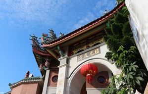 xiamen gulangyu with plants