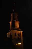 catholic church in the dark