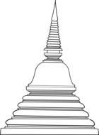 pagoda buddha drawing