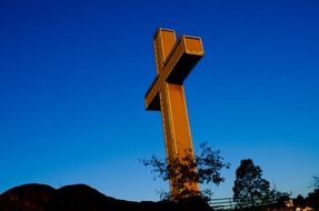 cross in the blue sky