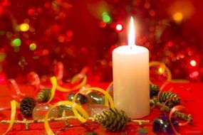 candle like christmas decoration