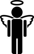 clipart of the angel silhouette