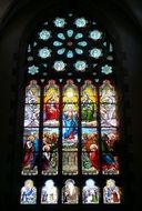 stained glass window of the church saint cast le guildo
