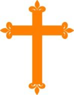 crucifix cross orange drawing