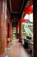 arcade in a temple in Malaysia