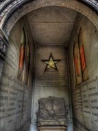 Stone tomb in a cemetery in Paris