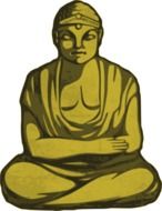 buddha gold statue drawing